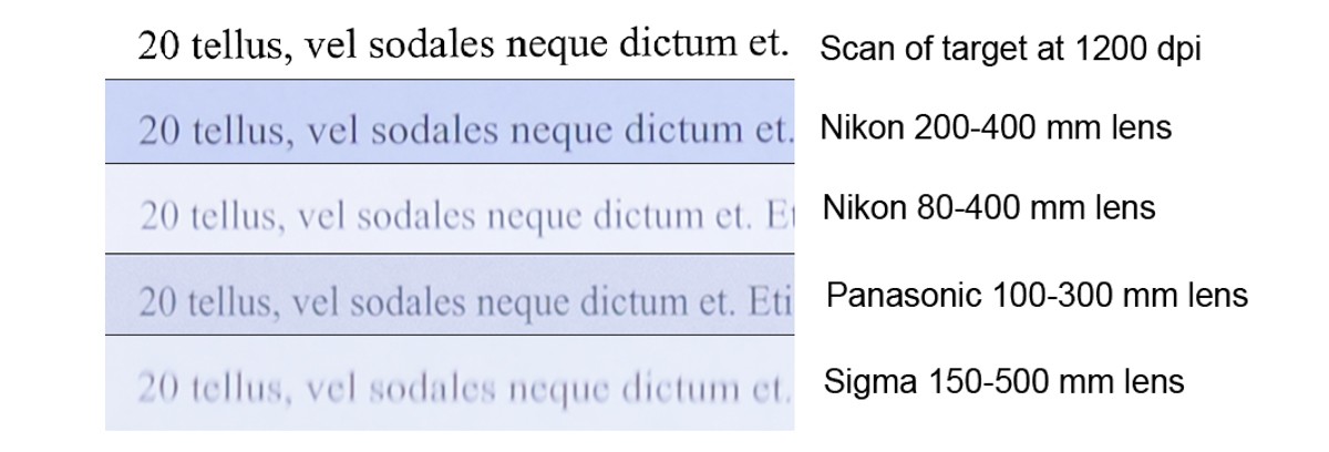 Comparison of 20 pt. fonts.