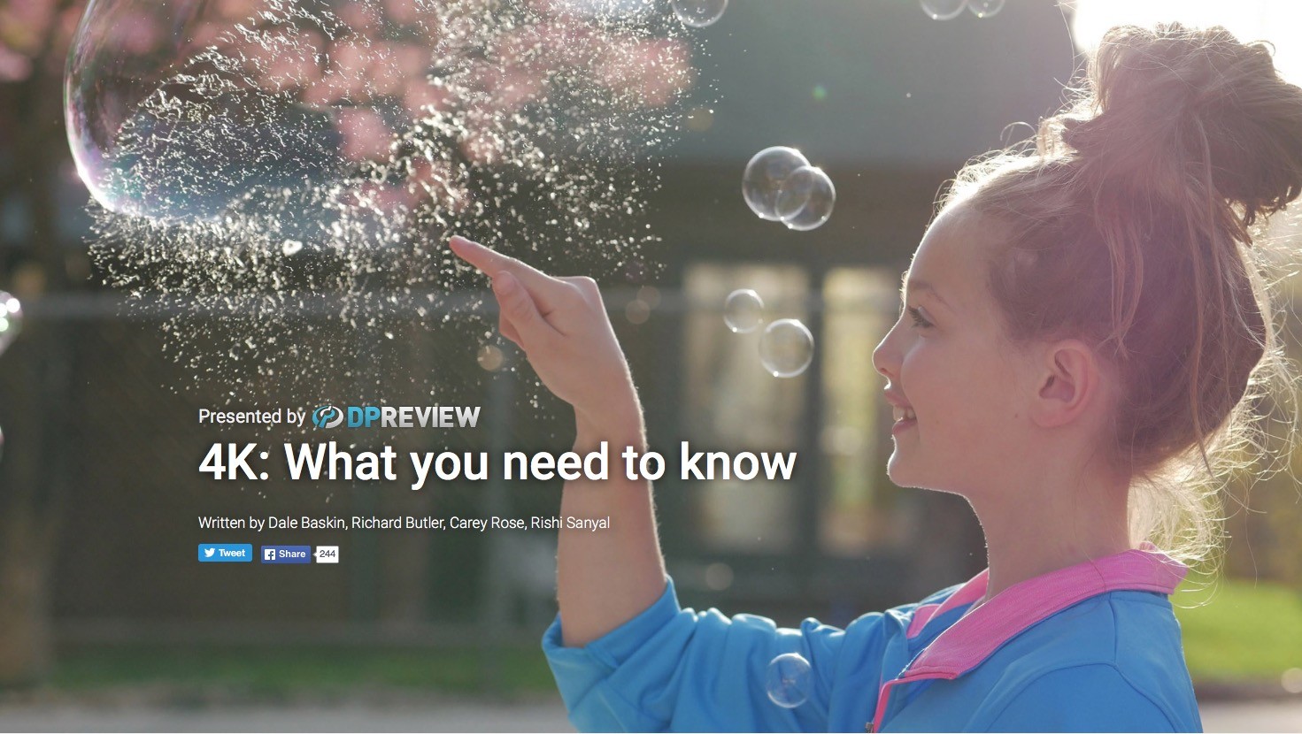 DPReview present a tutorial called 4K: What you need to know. Click on the photo above to be take to the DPReview article. 