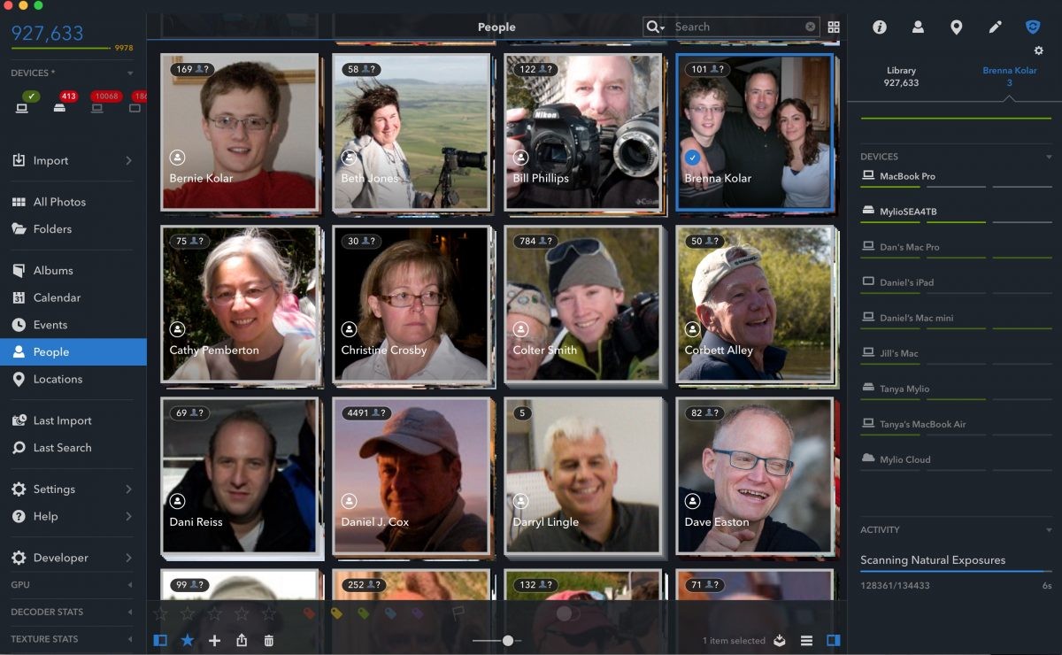 Tagging your friends, business associates, or on this case our NE Explorers is extremely fast and easy in Mylio.