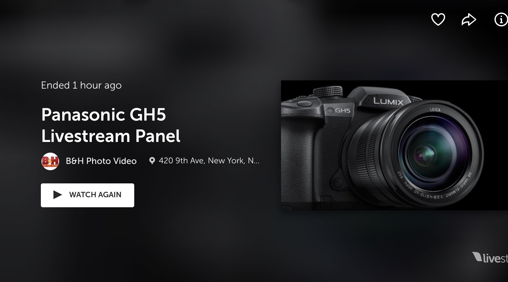 Lumix GH5 Discussion From The Folks at B&H Photo