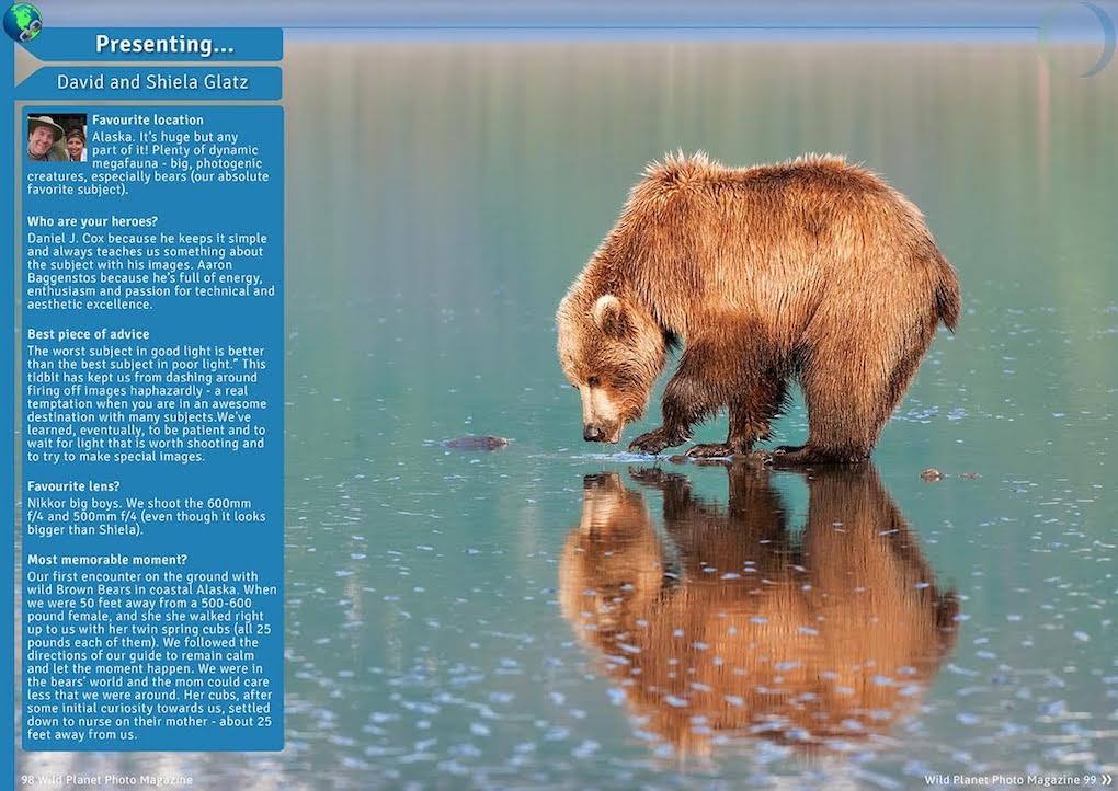 Wild Planet Photo Magazine Features Dave and Shiela Glatz