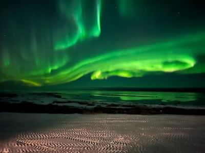 These lights danced in the sky for hours. Continuously changing.