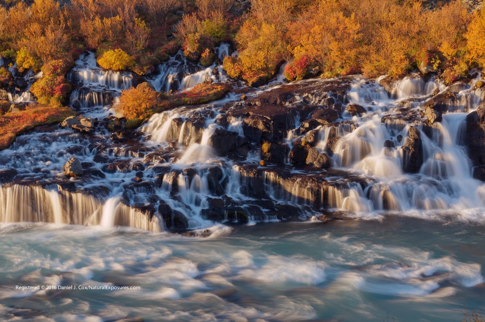 Hraunfossar Falls, Iceland Natural Note