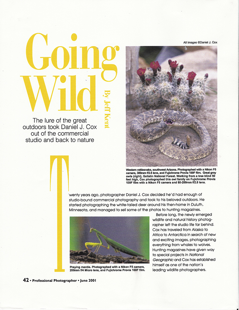 2001 June Professional Photographer article preview