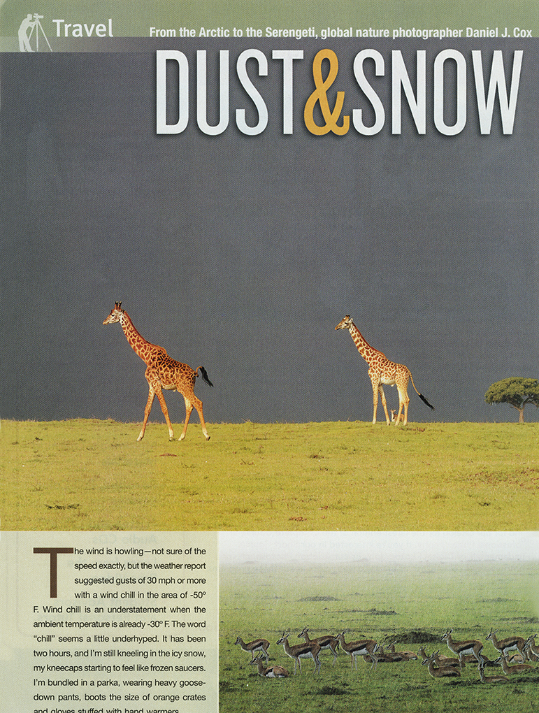 2008 September Outdoor Photographer article preview