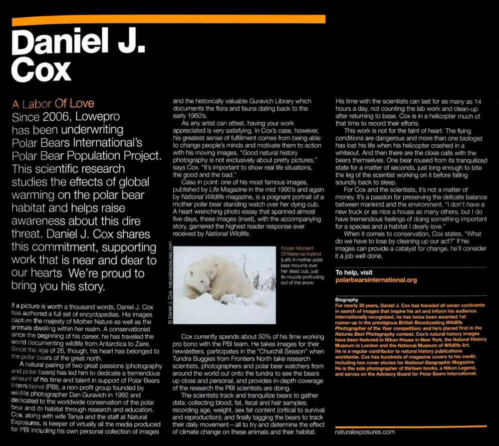 2010 Lowepro Professional Photographer Showcase article preview