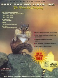 Cover of 1999 Best Mailing Lists, Inc.