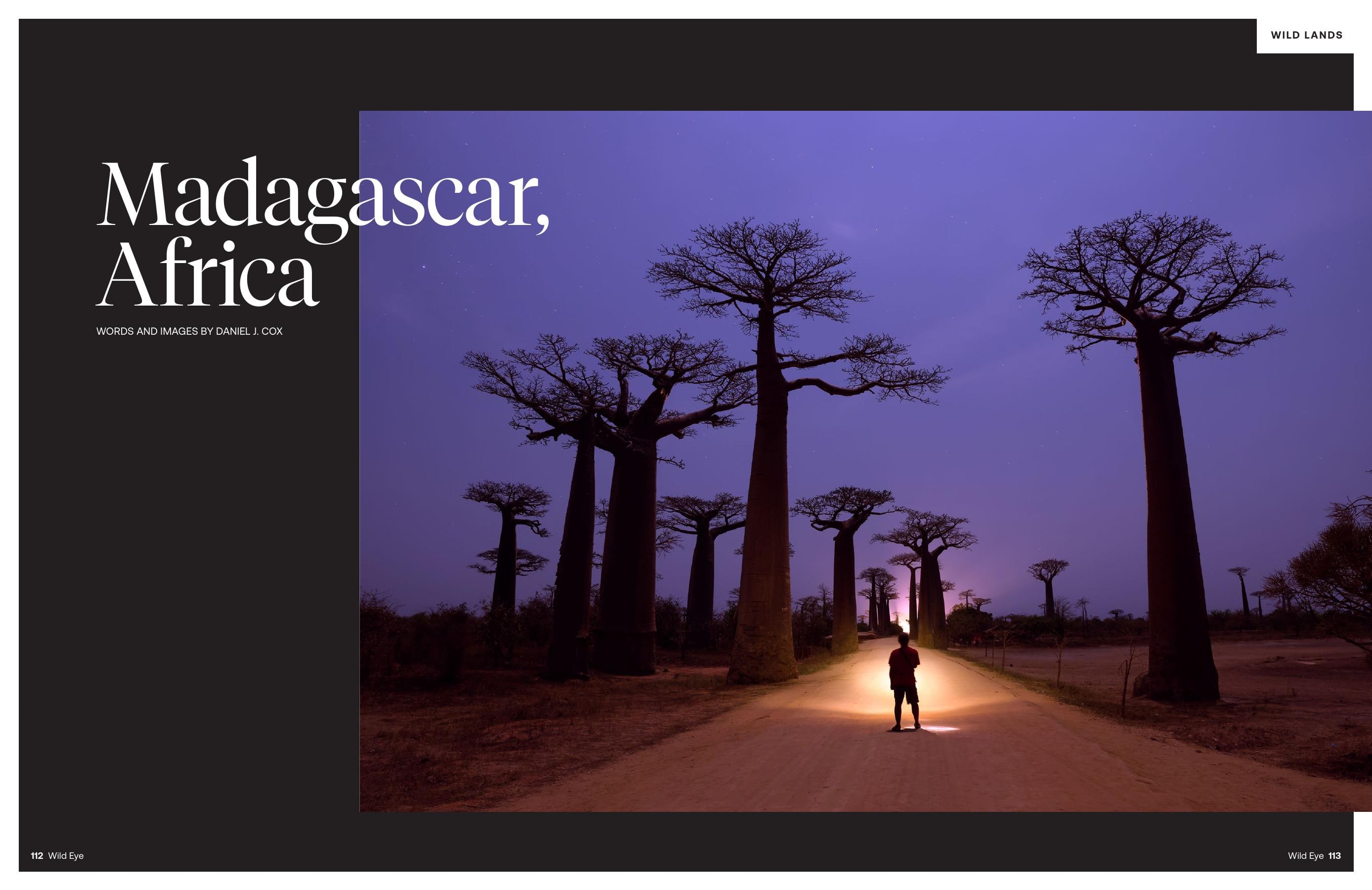 Opening spread of Madagascar, Africa in Wild Eye Magazine